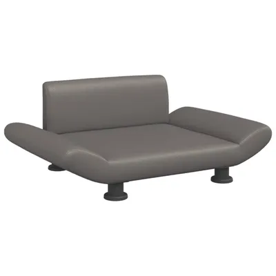 Zdjęcie produktu dla vidaXL Szare legowisko dla psa 70x45x28 cm imitacja skóry