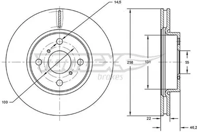 Produktbild von 2x TOMEX brakes Bremsscheibe TX 71-70 vorne für TOYOTA Yaris Schrägheck (_P9_)