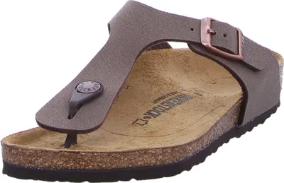 Produktbild von Birkenstock Mädchen-Pantolette-Zehentrenner mit Tieffußbett Gizeh Kids BS Mocca-Braun, Farbe:braun, EU Größe:30
