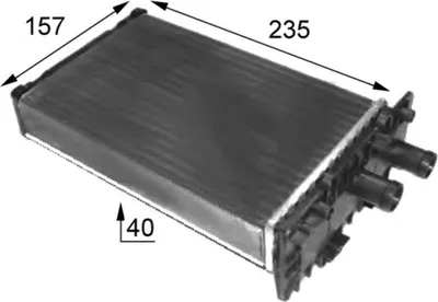 Produktbild von MAHLE AH 48 000S Wärmetauscher Innenraumheizung Kühler für VW Transporter IV Bus (70B, 70C, 7DB, 7DK, 70J, 70K, 7DC, 7DJ) Transporter IV Kastenwagen