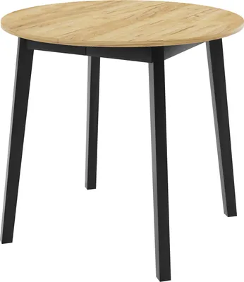 Produktbild von Masseno ESSTISCH LUCA S 90 cm - 130 cm / 90 cm x 77 cm Ausziehbar Rundtisch, Esszimmertisch, Küchentisch, Modern Design