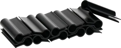 Produktbild von Sellon24® 20 Stück Befestigungsclips Klemmschienen 4,8 cm für PVC Sichtschutz Streifen Zaunblende Folie Doppelstabmatte Schwarz