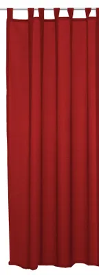 Produktbild von Vorhang rot 140x245 cm halbtransparent Seidenglanz Schlaufen Gardine Schlaufenschal