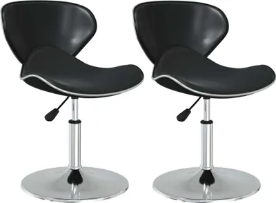 Produktbild von vidaXL Esszimmerstühle 2 Stk. Schwarz Kunstleder