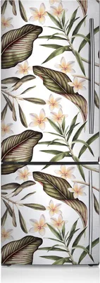 Produktbild von Magnetfolie Magnete Küche Kühlschrank Dekoration 60x205 cm - Blätter und Blumen