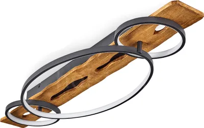 Produktbild von Azeglio Deckenlampe aus Metall/Holz/Kunststoff in Anthazit/Natur/Weiß