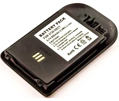 Produktbild von Akku für Avaya 3720 DECT Li-Ion 3,7 Volt 900 mAh schwarz.