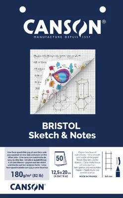 Image de CANSON Bloc de fiches BRISTOL Sketch & Notes DIN A5