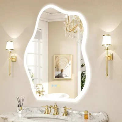 Obrázek produktu pro LED zrcadlo do koupelny - Zrcadlo do koupelny s LED osvětlením - Osvětlené zrcadlo - Zrcadlo s funkcí proti zamlžování - Zrcadlo na líčení