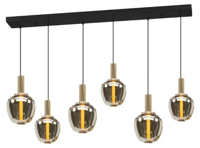 Productafbeelding van 6-lichts hanglamp Fruitera goud design