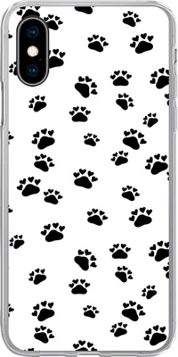 Produktbild von MuchoWow® Handyhülle Schutzhülle Hülle für Telefoonhoesje iPhone X Muster - Katze - Pfoten - Jungen - Mädchen - Kinder - Kind Silikon Softcase Handy Hülle - Handyhülle