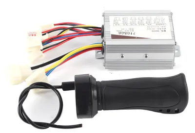 Immagine prodotto di Regolatore di velocità a spazzole da 36 V e 500 W con set manopola dell'acceleratore per biciclette elettriche, monopattini e tricicli