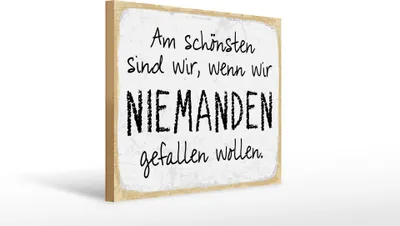 Produktbild von Holzschild Am schönsten sind wir wenn wir, 40x30 cm, Holzschilder Spruch Glück Weisheit