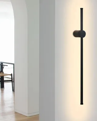Produktbild von ZMH LED Wandleuchten innen 60CM Schwarz Modern Schwenkbar Indirekt 3000K Warmweiß Wandbeleuchtung für Wohnzimmer Schlafzimmer Flur Treppenhaus Bett
