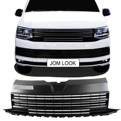 Produktbild von JOM 7H6853653JOE Kühlergrill Frontgrill für VW Transporter VI Bus (SGB, SGG, SGJ) Vorne Schwarz
