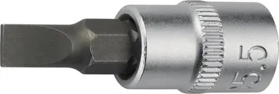 Productafbeelding van PROMAT steeksleutelbit, 4 mm, 1/4 inch, sleuf voor 4-kant aandrijving