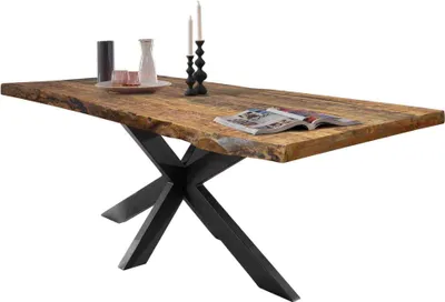 Produktbild von Esstisch Baumkantentisch Mango lackiert massiv 200 x 100 cm - TIM - Die Möbelfundgrube
