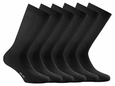 Produktbild von Rohner Basic Uni Sport Socken, 6er Pack - Basic Sport, einfarbig Schwarz 39-42