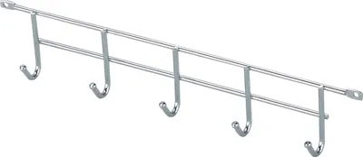 Produktbild von VS Hakenleisten mit 5 Haken Stahldraht Silber