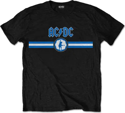Produktbild von AC/DC Blue Logo & Stripe Black S T-Shirt