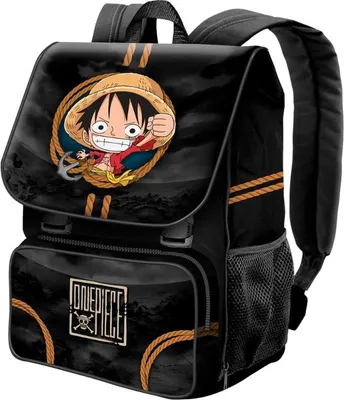 Obrázek produktu pro One Piece Luffy Black 30x45x21cm Dvoukomorový školní batoh
