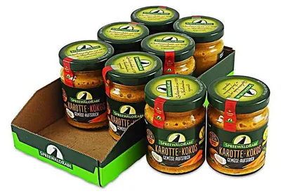 Produktbild von Karotte Kokos Gemüseaufstrich 8er Set (8 Gläser à 135 g)