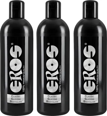 Produktbild von EROS Classic Silicone Bodyglide Gleitgel auf Silikonbasis - 3 x 1000 ml