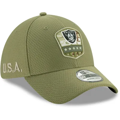 Produktbild von New Era -NFL- Las Vegas Raiders On Field 2019 Salute to Service 39Thirty Cap Oliv S-M