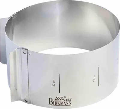 Immagine prodotto di RBV Birkmann Anello per torte - Cottura facile - Anello per torte - Rotondo - Superficie piana - Acciaio inox - Acciaio inox - 100 mm (429314)