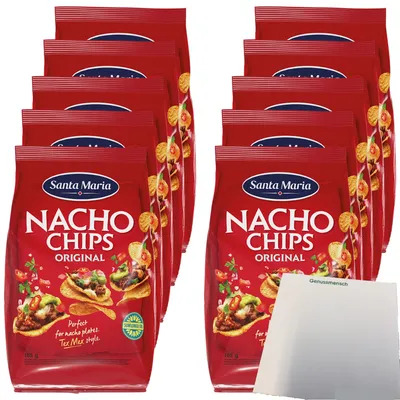 Produktbild von Santa Maria Tortilla Chips Nacho VPE (10x185g Packung) + usy Block