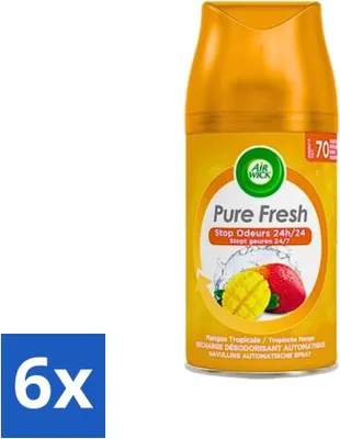 Image de Air Wick Freshmatic – Recharge pour désodorisant – Mangue tropicale – 250 ml - Pack économique - 6 pièces