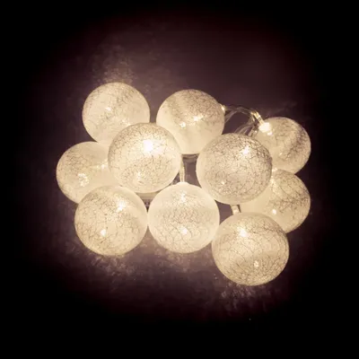 Produktbild von 2er Set LED Lichterkette mit je 10 Kugeln LEDs warmweiß