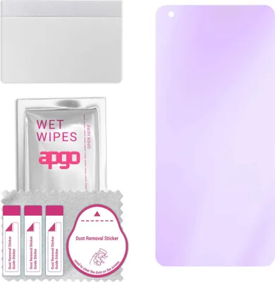 Produktbild von apgo Hybrid Schutzglas, kompatibel mit Vivo Y30i, Anti-Blue, 9H Härte, toller Ersatz für Hartglas, kratzfester Displayschutzglas, Displayschutz, Full Glue