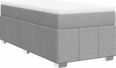 Immagine prodotto di vidaXL Letto a molle con materasso grigio chiaro 100x200 cm in tessuto