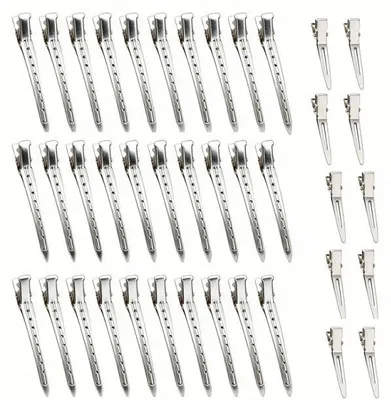 Image de 40 barrettes, épingles à cheveux pour filles, barrettes pour enfants, pinces à cheveux, accessoires pour cheveux, pinces à cheveux à fermeture à clic, barrettes antidérapantes pour filles et femmes
