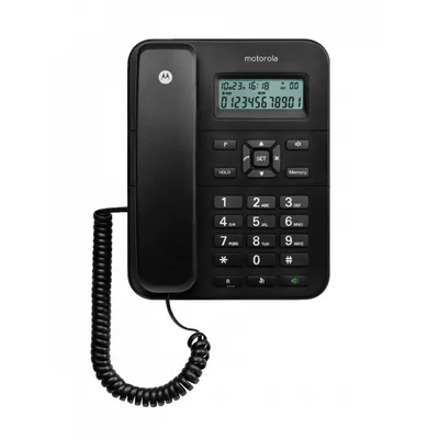 Produktbild von Motorola CT202 telefon analogowy z identyfikatorem dzwoniącego czarny (107CT202BLACK)