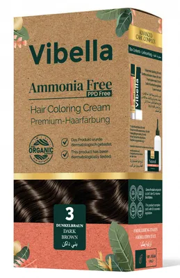 Produktbild von Vibella Haarfärbecreme Nr. 3 Dunkelbraun – Premium-Haarfarbe