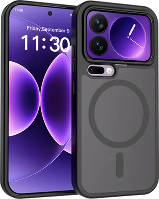 Obrázek produktu pro Magnetické pouzdro pro Xiaomi 17 Pro, kompatibilní s MagSafe, matná průsvitná zadní strana, odolné proti nárazům Černá