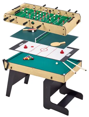 Produktbild von KANGUI - 4-in-1 Multispieltisch klappbar mit Tischfußball, Billard und Tischtennis
