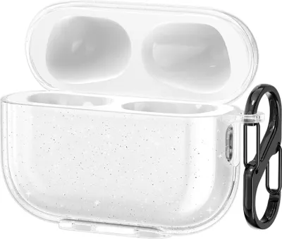 Produktbild von kwmobile Hülle kompatibel mit Apple Airpods Pro 2 Hülle - Glitzer Case aus TPU Silikon - Kopfhörer Schutzhülle - Tasche in Transparent