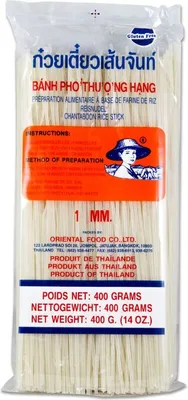 Produktbild von FARMER 1mm Reisnudeln, Straight 400g | Banh Pho | Bandnudeln | Rice Noodle