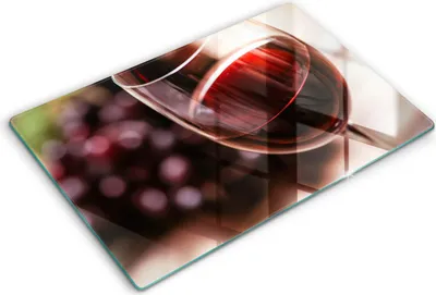 Produktbild von Abdeckung Glas - Küchenabdeckung - 80x52 cm - Abdeckplatte -Ein Glas Rotwein