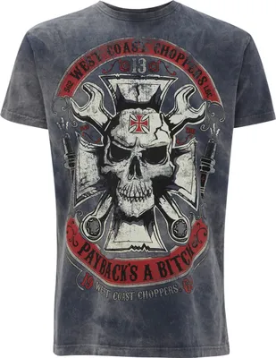 Produktbild von WCC West Coast Choppers T-Shirt Mechanic Blue-XXXL