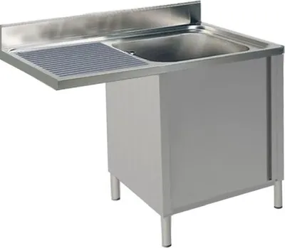 Obrázek produktu pro KBS dřez středový 1400x700x850 mm 1 umyvadlo pravé se spodní skříňkou a nástavcem