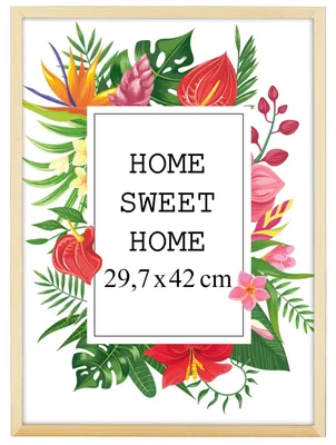 Obrázok produktu pre MG Design, prírodný rám na obrázky, formát A3, 29,7 x 42 cm – vyrobený z prírodného dreva s akrylovým sklom, určený na zavesenie aj na postavenie, vhodný na fotografie, plagáty a puzzle