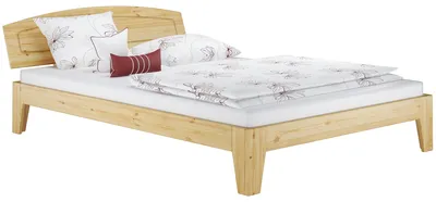 Produktbild von Kieferbett Futon Massivholzbett Doppelbett 140x200 Futonbett Zubehör wählbar V-60.63-14ohne Zubehör