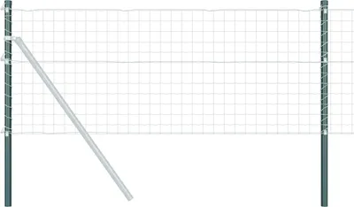 Produktbild von vidaXL Zaunpfosten 2 pcs Grün 50 cm Pulverbeschichteter Stahl