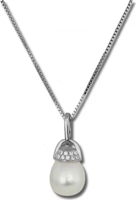 Produktbild von SilberDream Halskette 45cm 925 Silber Damen Echt-Schmuck silber weiß SDK1519W