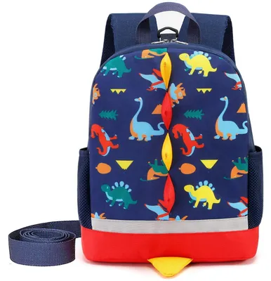 Image de Omgoods - Sac à dos dinosaures pour tout-petits (bleu marine, taille L)