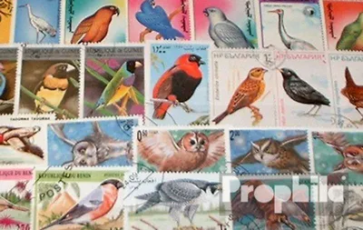 Produktbild von Briefmarken Motive 100 verschiedene Vögel Marken